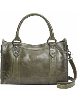 Melissa Zip Satchel Leather Handbag