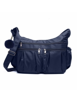 Crossbody Bags for Women Multi Pocket Shoulder Bag Waterproof Nylon Travel Purses and Handbags Lightweight Work Bag