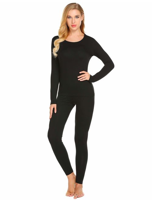 Buy Ekouaer Womens Long Thermal Underwear Fleece Lined Winter Base Layering Set Online Topofstyle 