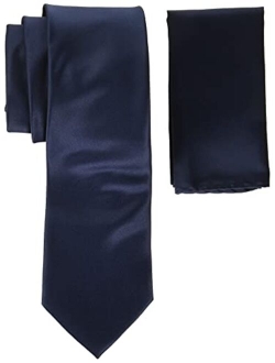 Men's Satin solid Tie Set