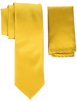 Men's Satin solid Tie Set