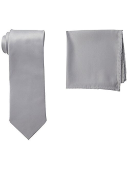 Men's Satin solid Tie Set