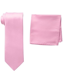 Men's Satin solid Tie Set