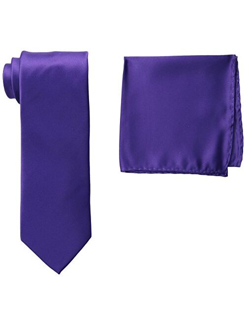 Stacy Adams Men's Satin solid Tie Set