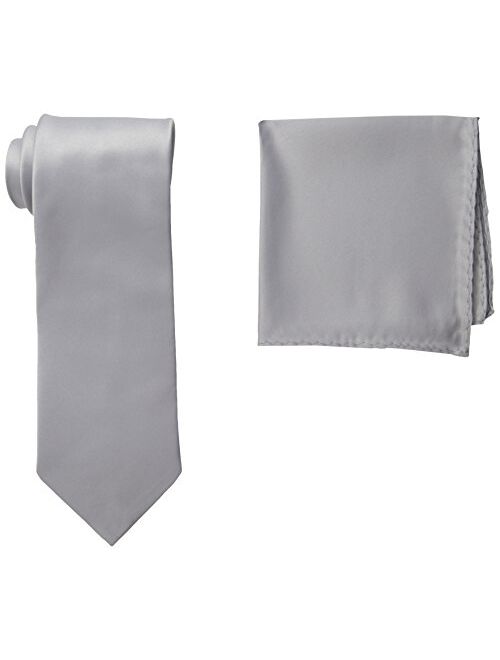 Stacy Adams Men's Satin solid Tie Set