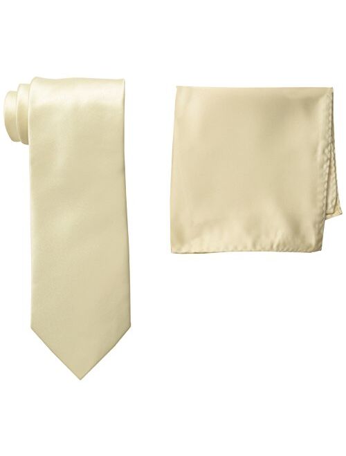 Stacy Adams Men's Satin solid Tie Set