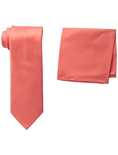 Stacy Adams Men's Satin solid Tie Set