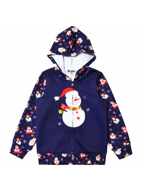 Girls Zip Up Hoodie Jacket Unicorn/Cat Sweatshirt with Pockets