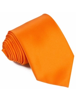 Ties For Men Satin Necktie - Mens Solid Color Neck Tie Wedding Neckties