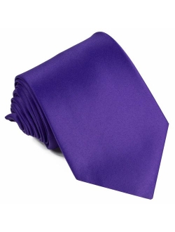 Ties For Men Satin Necktie - Mens Solid Color Neck Tie Wedding Neckties