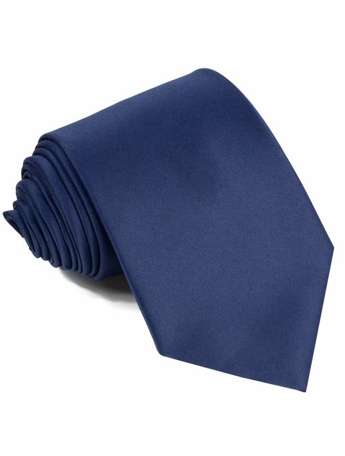 Ties For Men Satin Necktie - Mens Solid Color Neck Tie Wedding Neckties