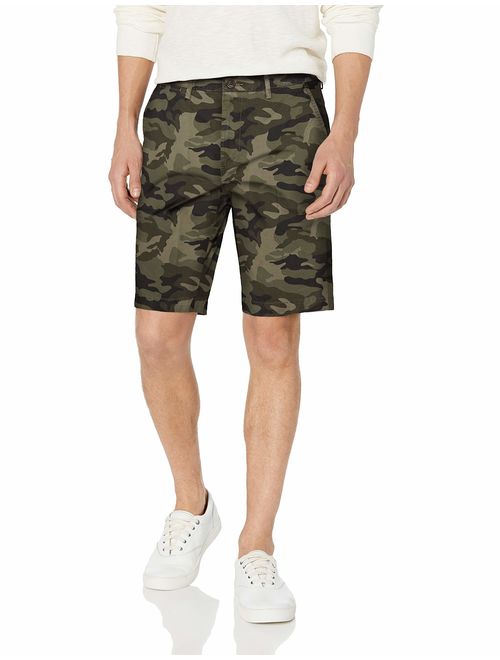 Amazon Brand - Goodthreads Men's 11 Cotton Solid Relaxed Flt Ziper Fly Short