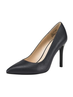 JENN ARDOR Black Pointed, Closed Toe Classic Slip On Stiletto High Heel Dress Pumps