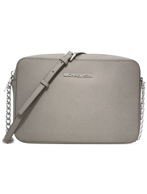 Michael Kors Jet Set East West Crossgrain Leather Crossbody