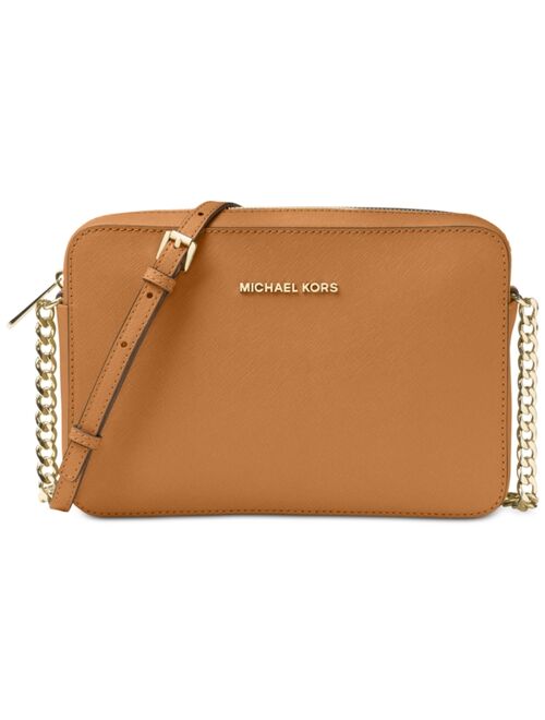 Michael Kors Jet Set East West Crossgrain Leather Crossbody