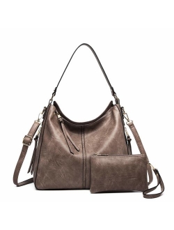 Women Tote Bag Handbags PU Leather Fashion Hobo Shoulder Bags with Adjustable Shoulder Strap