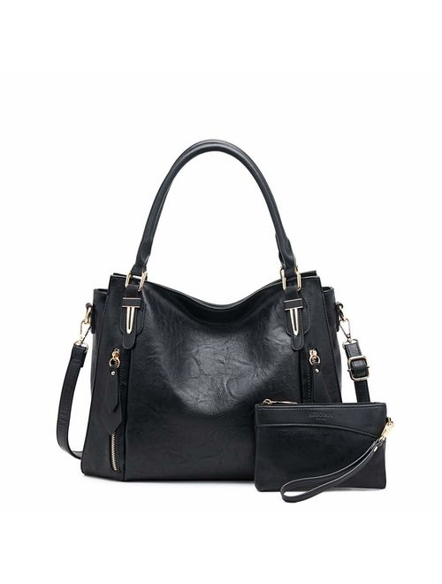 Women Tote Bag Handbags PU Leather Fashion Hobo Shoulder Bags with Adjustable Shoulder Strap