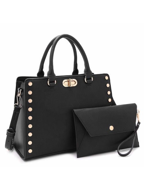 Dasein Purses and Handbags for Women Satchel Bags Top Handle Shoulder Bag Work Tote Bag With Matching Wallet