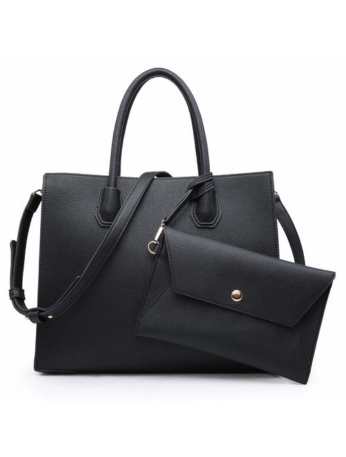 Dasein Purses and Handbags for Women Satchel Bags Top Handle Shoulder Bag Work Tote Bag With Matching Wallet