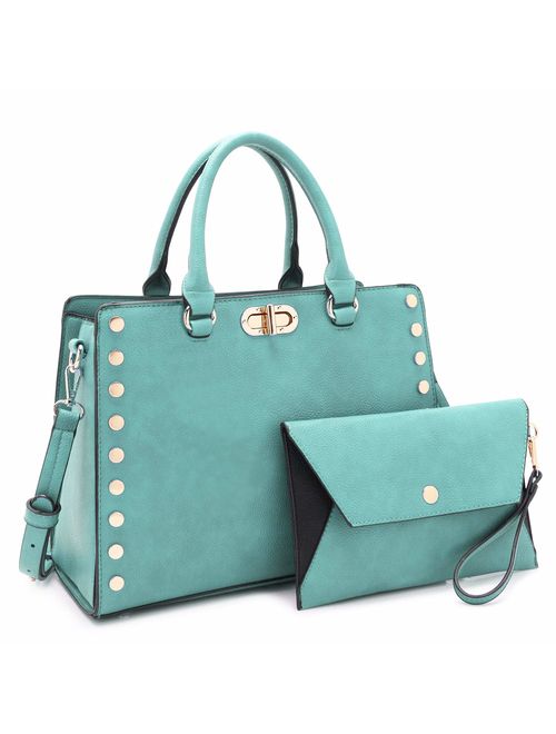 Dasein Purses and Handbags for Women Satchel Bags Top Handle Shoulder Bag Work Tote Bag With Matching Wallet