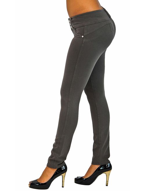 Fashion2Love Premium Stretch Cotton,Butt lift,Levanta Cola,Skinny Leg Fashion Pants