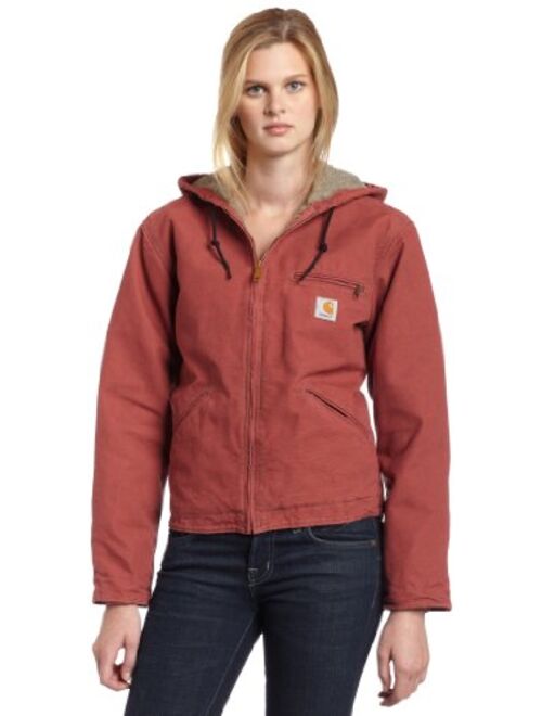 Carhartt Women's Sherpa Lined Sandstone Sierra Jacket (Regular and Plus Sizes)