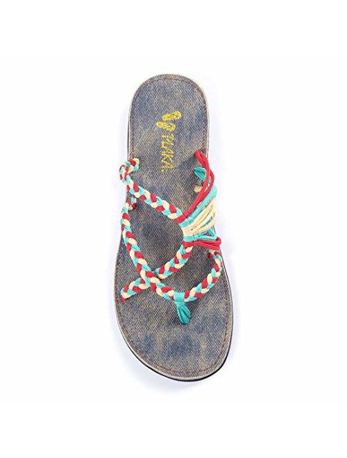 Plaka Flip Flops Sandals for Women Oceanside