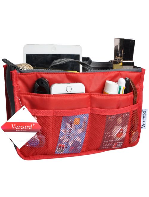 Vercord Purse Organizer,Insert Handbag Organizer Bag in Bag (13 Pockets 30 Colors 3 Size)