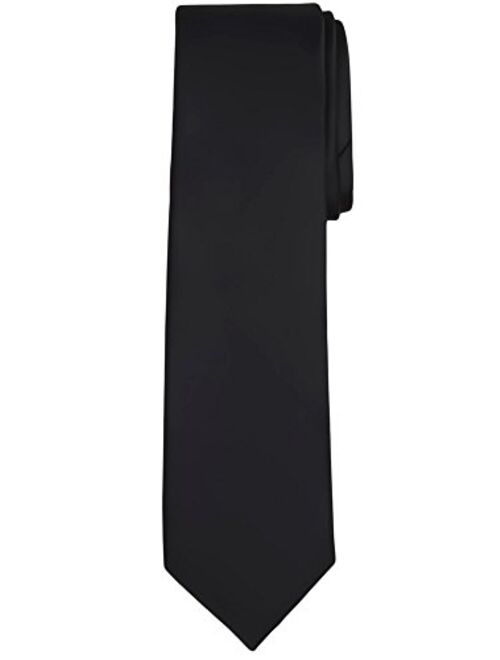 Jacob Alexander Men's Extra Long Solid Color Tie