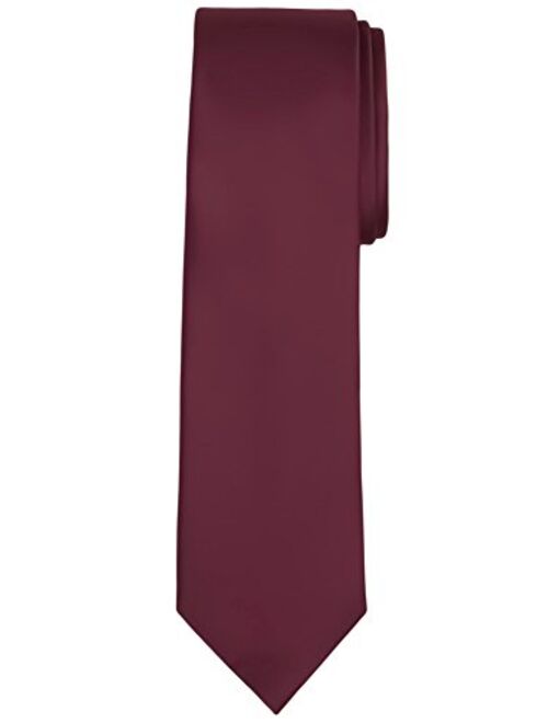 Jacob Alexander Men's Extra Long Solid Color Tie