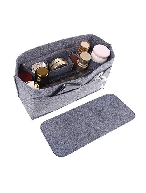 Purse Organizer Insert, Felt Bag organizer with zipper, Handbag & Tote Shaper, For Speedy Neverfull Tote, 5 Sizes