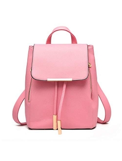 Pahajim Womens Bag Backpack Purse PU Leather Zipper Bags Fashion Casual Rucksack Satchel and handbag