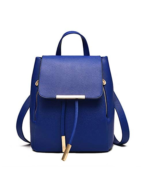 Pahajim Womens Bag Backpack Purse PU Leather Zipper Bags Fashion Casual Rucksack Satchel and handbag