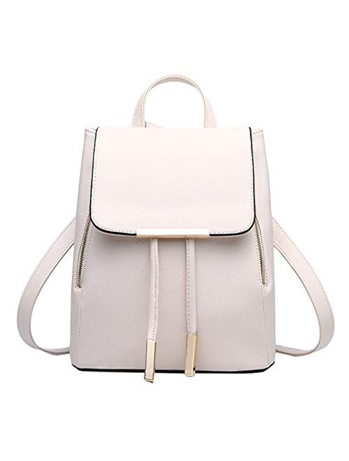 Pahajim Womens Bag Backpack Purse PU Leather Zipper Bags Fashion Casual Rucksack Satchel and handbag