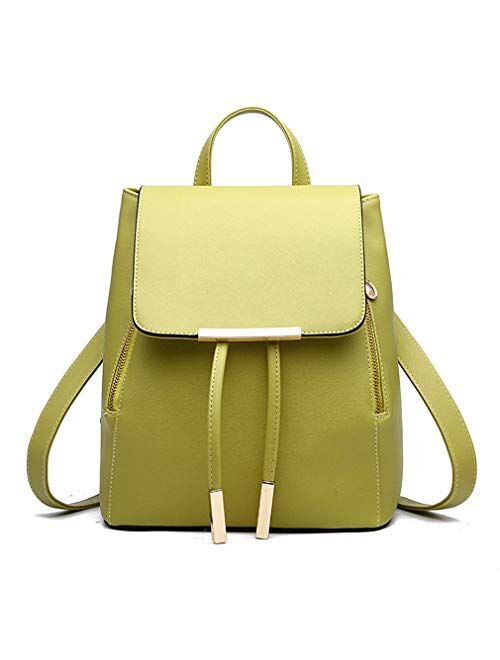 Pahajim Womens Bag Backpack Purse PU Leather Zipper Bags Fashion Casual Rucksack Satchel and handbag