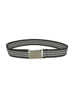 Kids Belts for Boys Fabric Silver Square Buckle 1