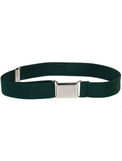 Kids Belts for Boys Fabric Silver Square Buckle 1