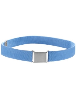 Kids Belts for Boys Fabric Silver Square Buckle 1