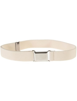 Kids Belts for Boys Fabric Silver Square Buckle 1