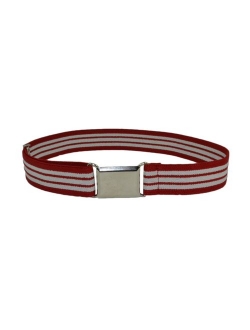 Kids Belts for Boys Fabric Silver Square Buckle 1