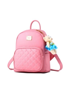 Women Cute Leather Laides Shopping Casual Backpack Travle Backpack for Girls