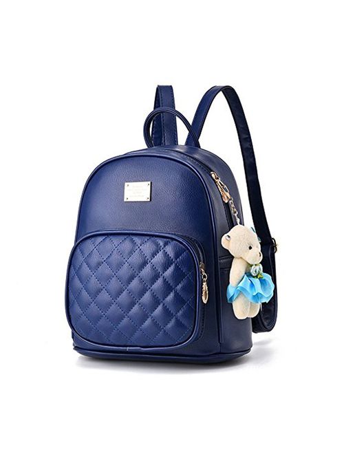 Women Cute Leather Laides Shopping Casual Backpack Travle Backpack for Girls