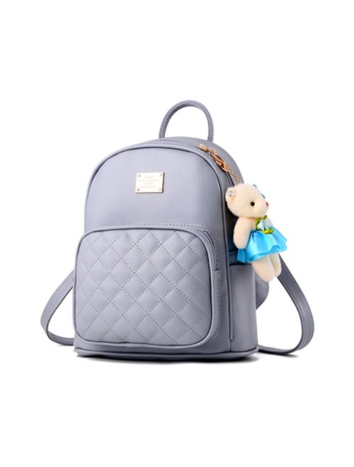 Women Cute Leather Laides Shopping Casual Backpack Travle Backpack for Girls