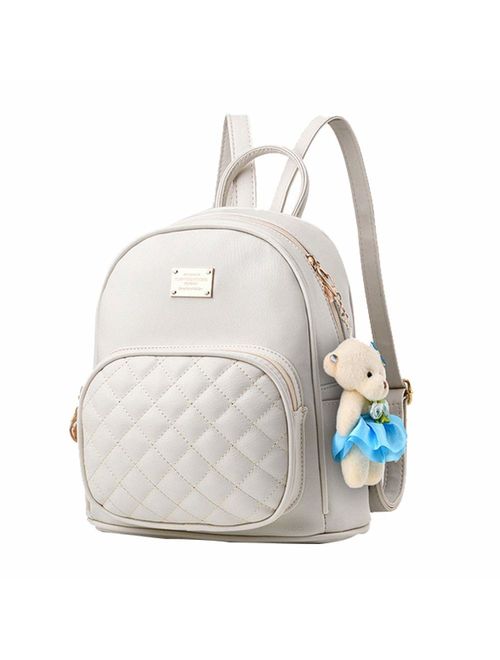 Women Cute Leather Laides Shopping Casual Backpack Travle Backpack for Girls