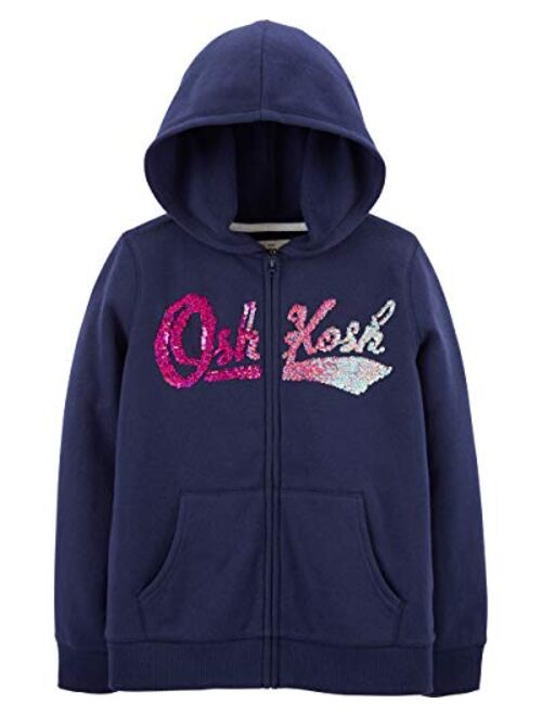 OshKosh B'Gosh Girls' Full Zip Logo Hoodie