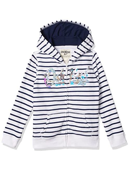 OshKosh B'Gosh Girls' Full Zip Logo Hoodie