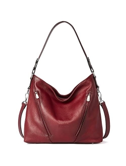 Women Leather Handbag Designer Large Hobo Purses Shoulder Bags