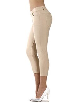 Prolific Health Women's Jean Look Jeggings Tights Slimming Many Colors Spandex Leggings Pants Capri S-XXXL
