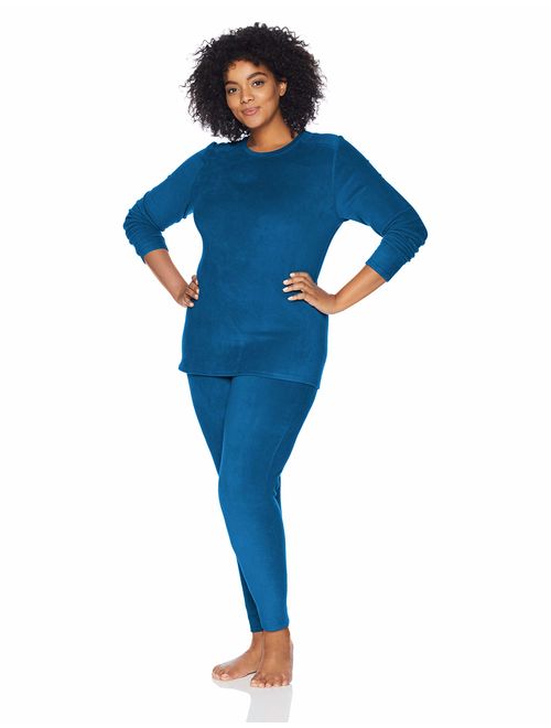 Fruit of the Loom Women's Regular Stretch Fleece Thermal Set