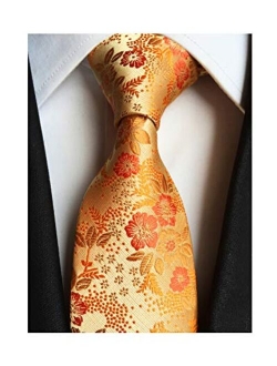 Men's Tie Cravat Jacquard Luxury Small Floral Pattern Wedding Necktie by Elfeves